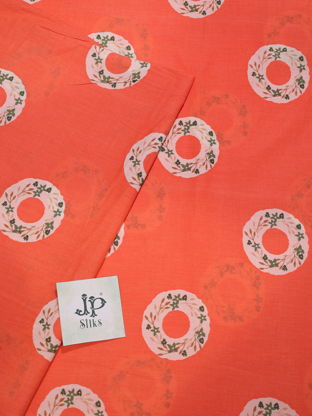 Coral orange Cotton Fabric - A5951 - View 2