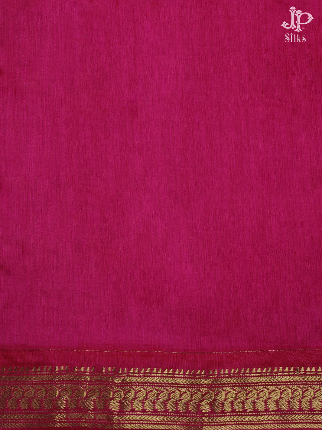 Pink and Rani Pink Cotton Saree - E260 - View 2