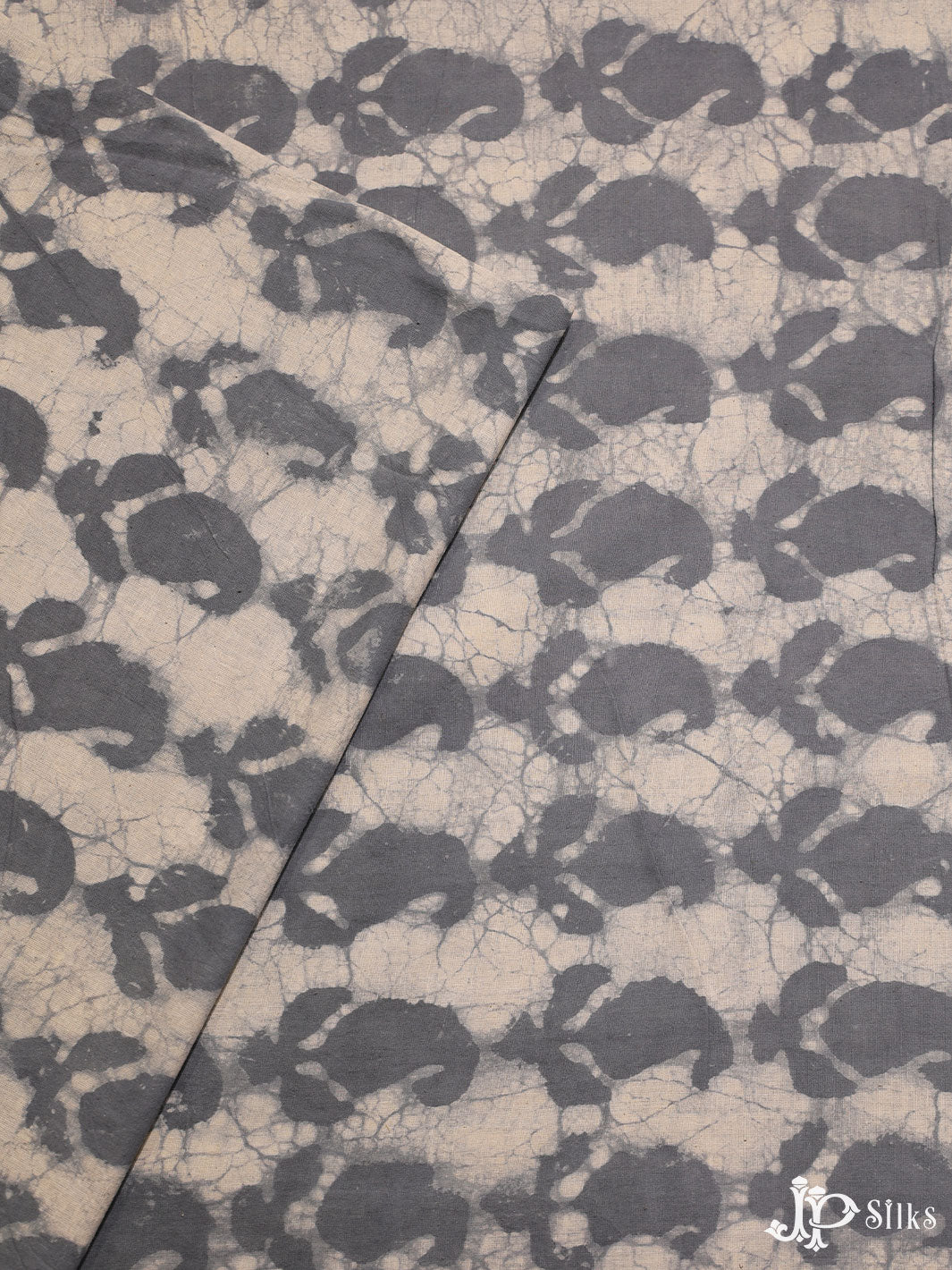 Grey Mango Motif Cotton Fabric - D286 - View 2