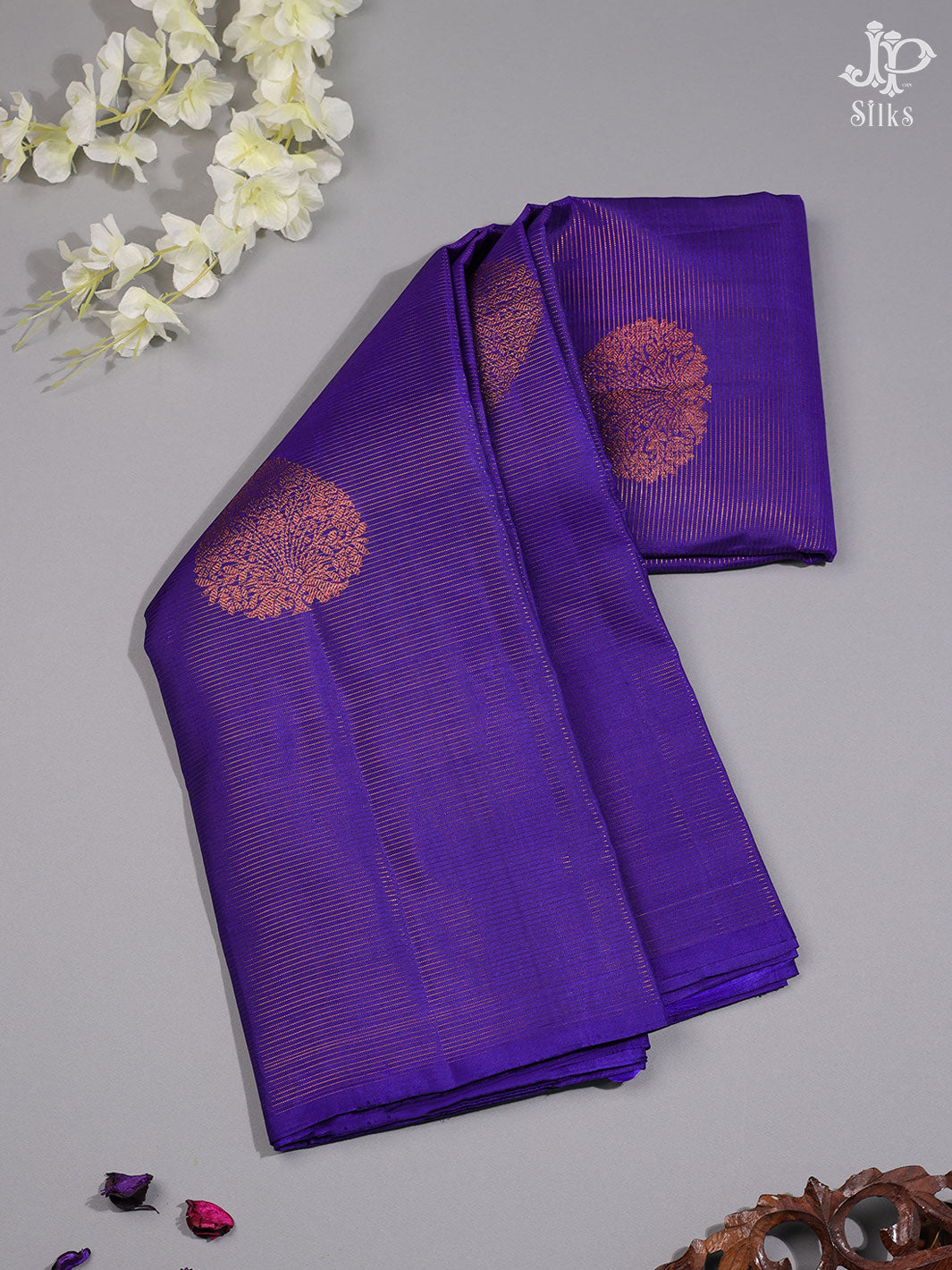 Purple Kanchipuram Silk Saree - E4697