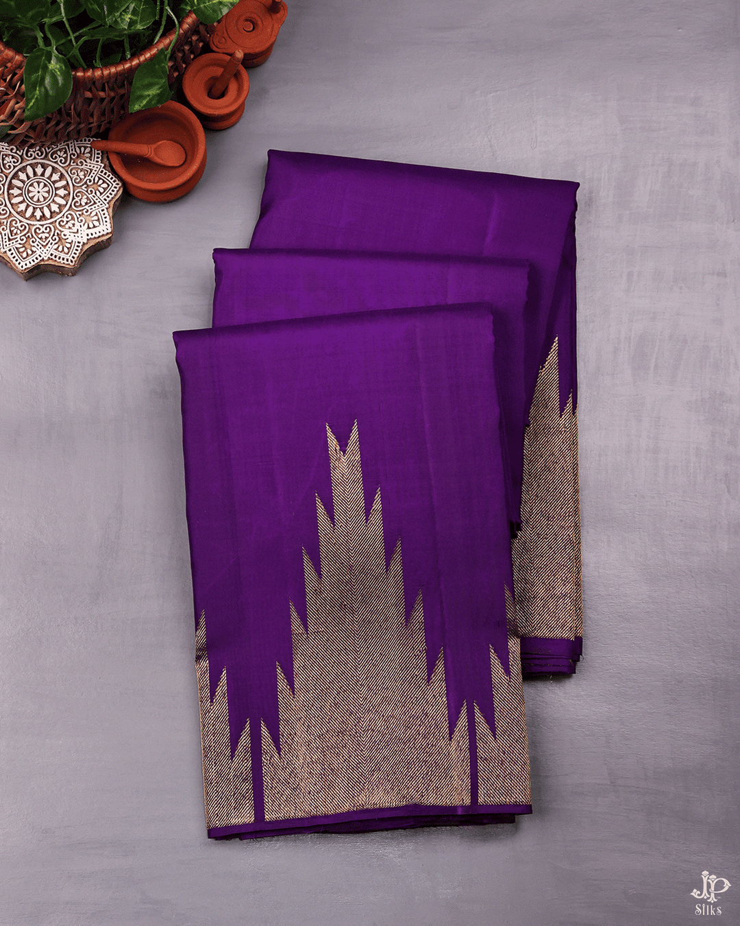 Purple Kanchipuram Silk Saree - A1162