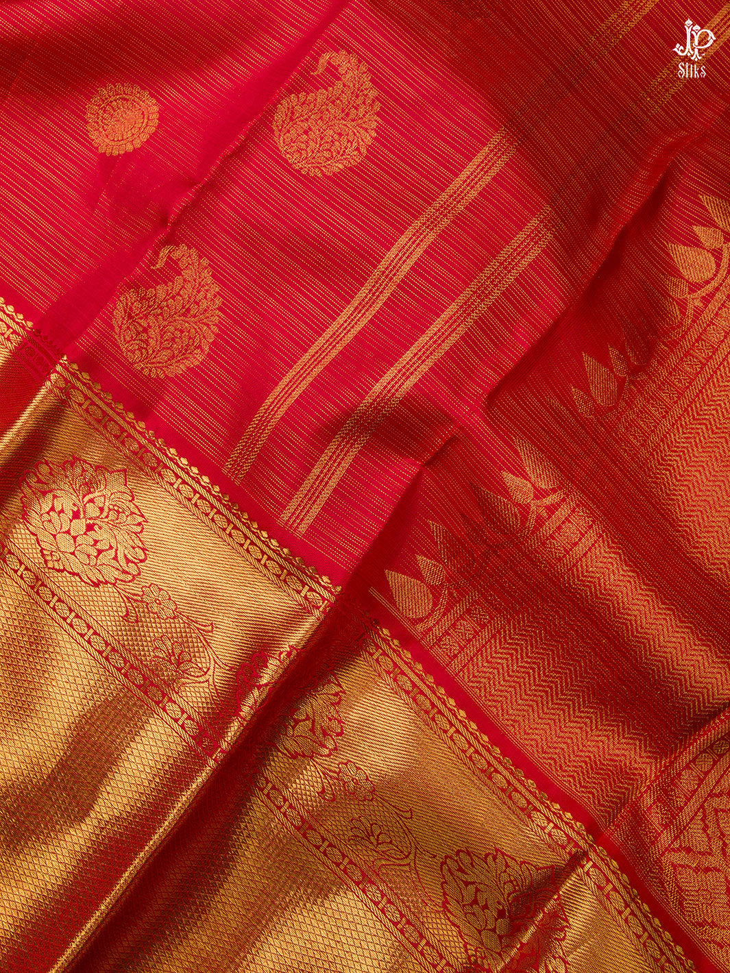 Red Kanchipuram Silk Saree - D6756 - View 2