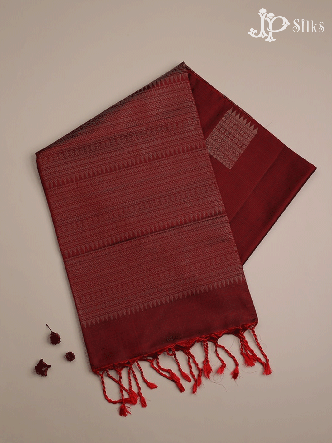 Maroon Soft Silk Saree - F2222