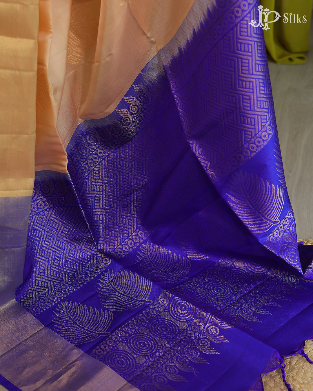 Peach and Purple Soft Silk Saree - F2214