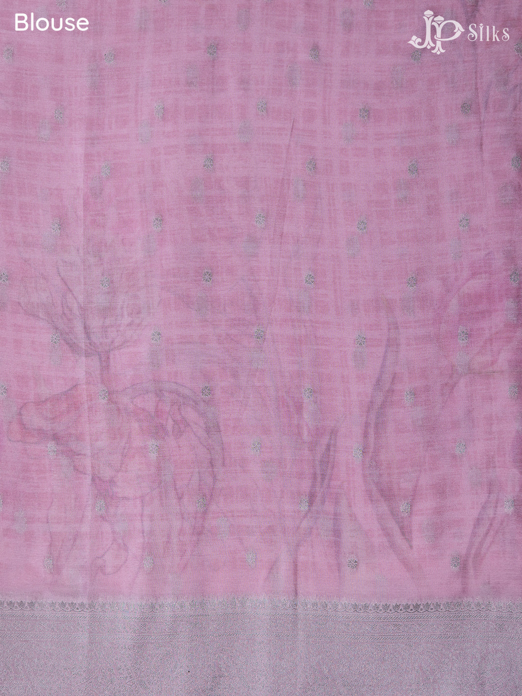 Baby Pink Chiffon Crush Saree - F2650 - View 7