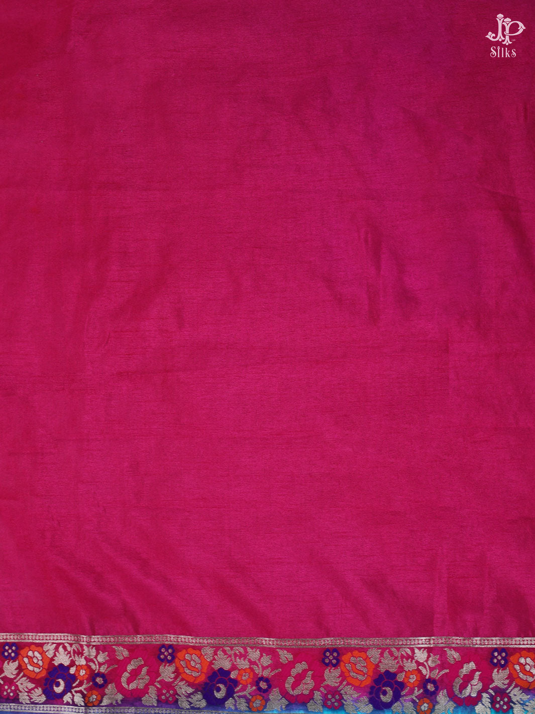 Teal Blue and Pink Organza Silk Saree - D7279 - View 3