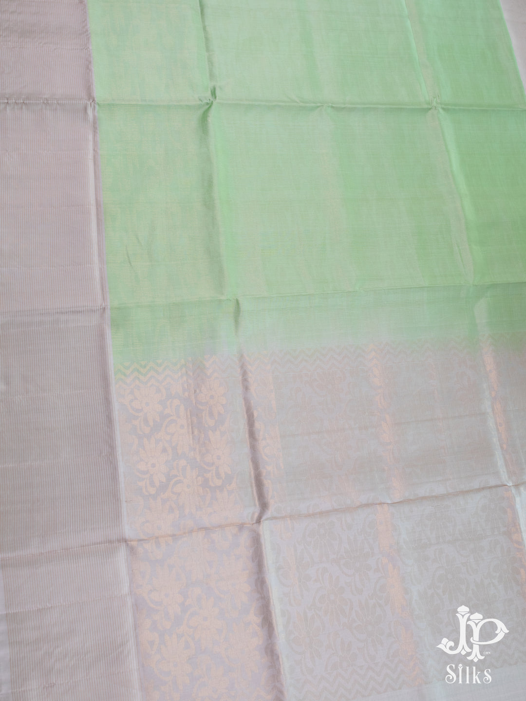 Pista Green and Lavender Soft Silk Saree - D2242 - View 2