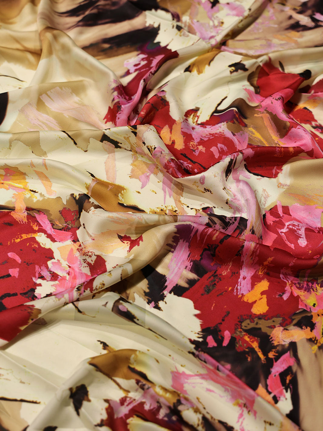 Multicolor Digital Printed Crepe Fabric - E3309 