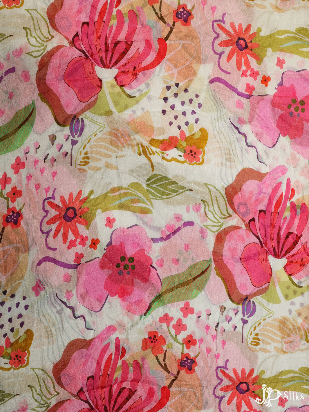 Multicolor Digital Printed Chiffon Fabric - E4024 - View 1
