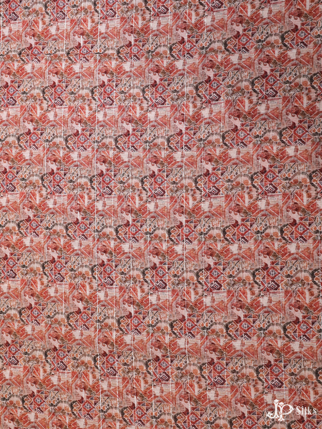 Multicolor Digital Printed Munga Cotton Fabric - E3331 - View 1