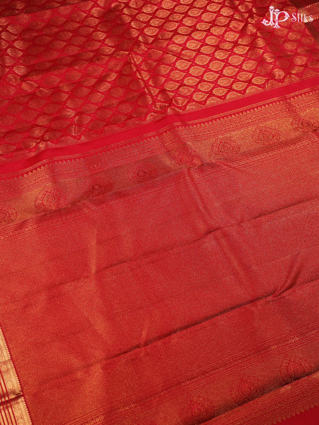 Red Kanchipuram Silk Saree - E4581 - View 4