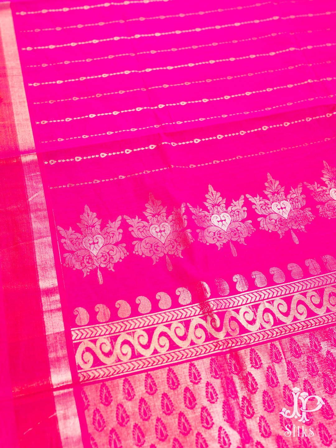 Rani Pink Cotton Saree - D2465 - View 4