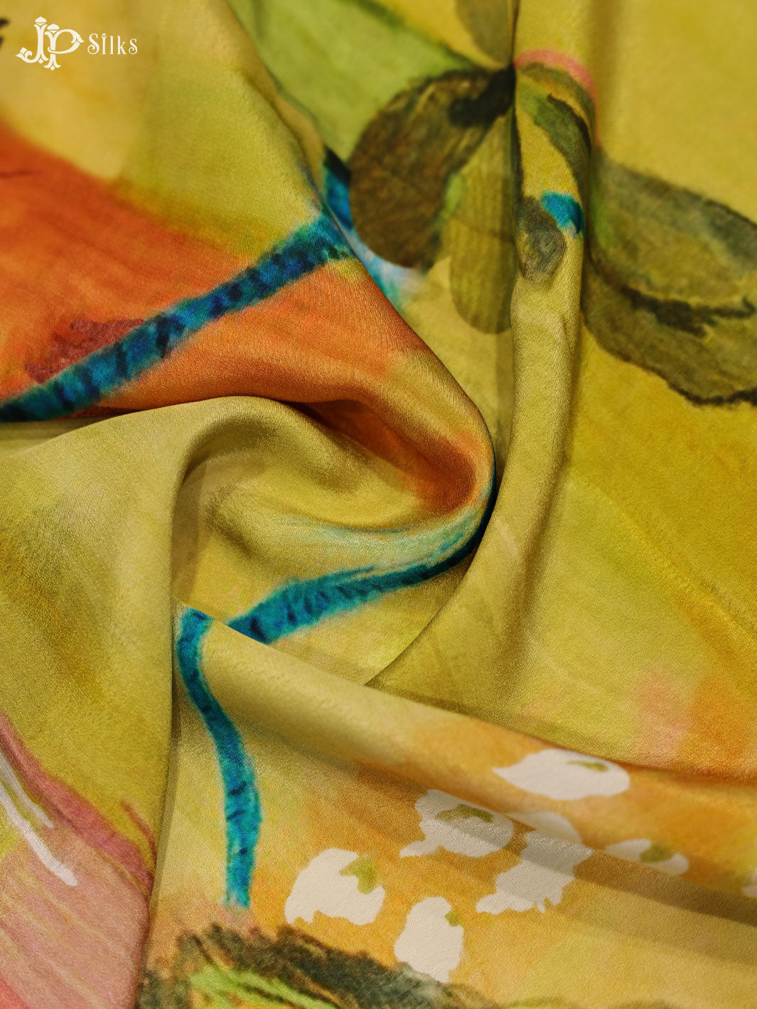 Multicolor Digital Printed Viscose Crepe Fabric - E4016 - View 2