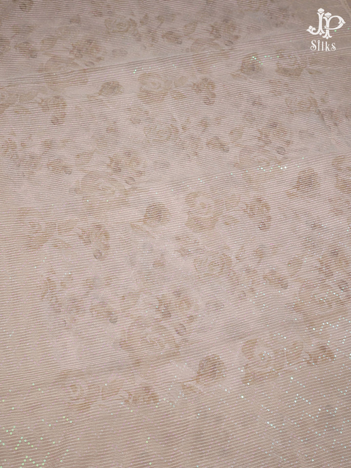 Half White Organza Fancy Saree - E3267 - View 2