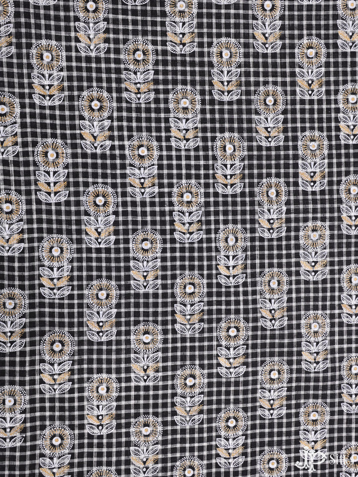 Black and White Cotton Fabric - A6526 - View 1