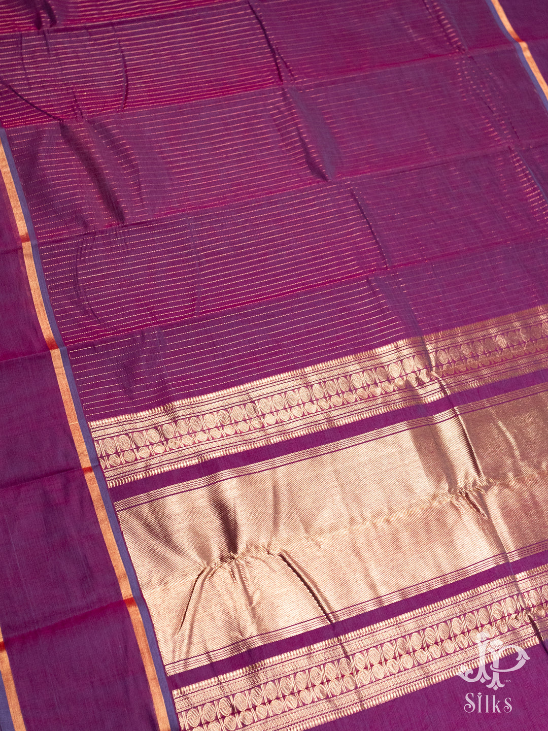 Purple Kanchi Cotton Saree - D9733 - View 1