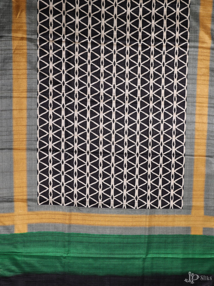 Black and Gold Tussar Unstiched Chudidhar Material - E1011 - View 5