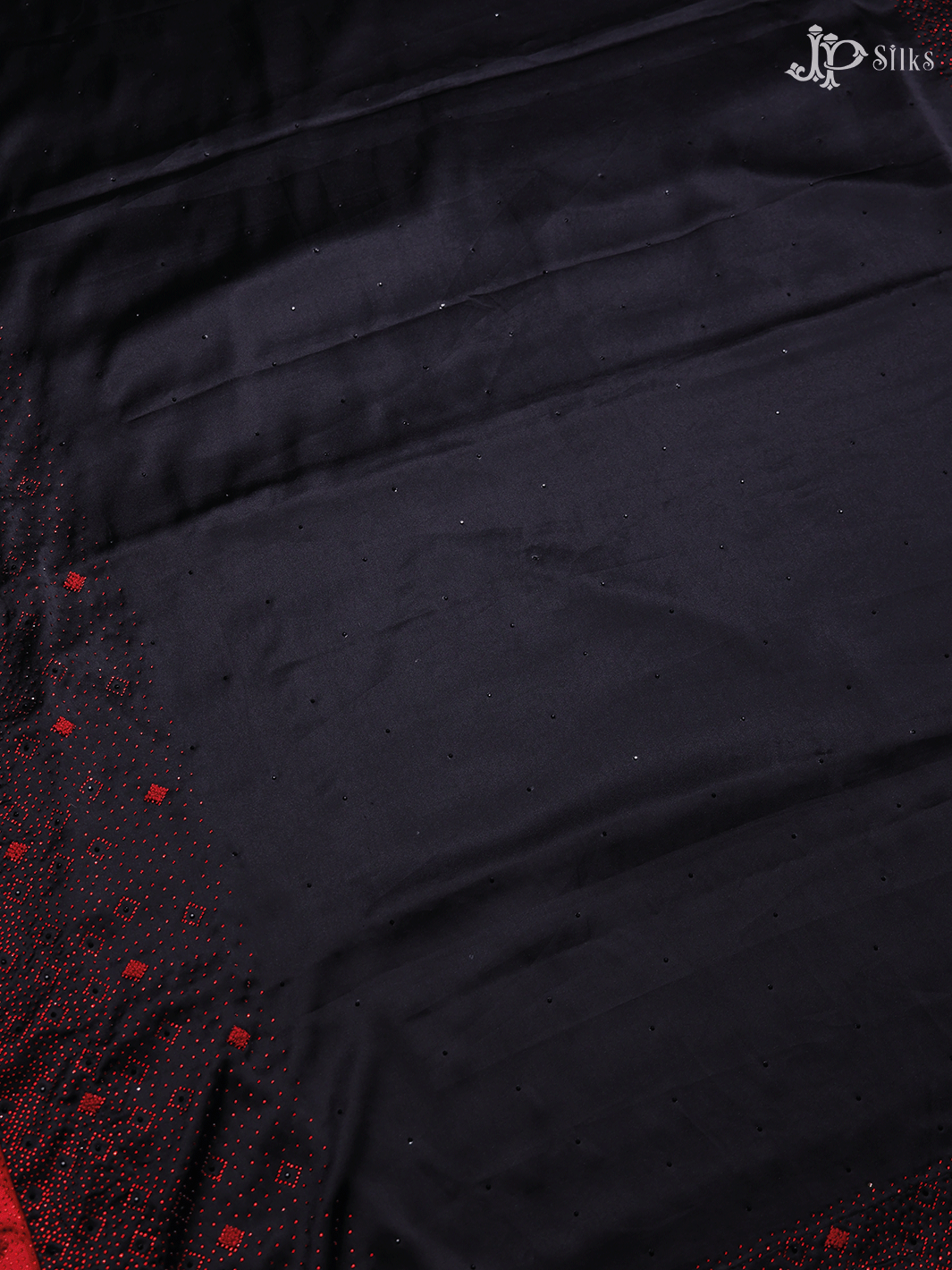 Black Red Crepe Fancy Saree - C1530 - View 4