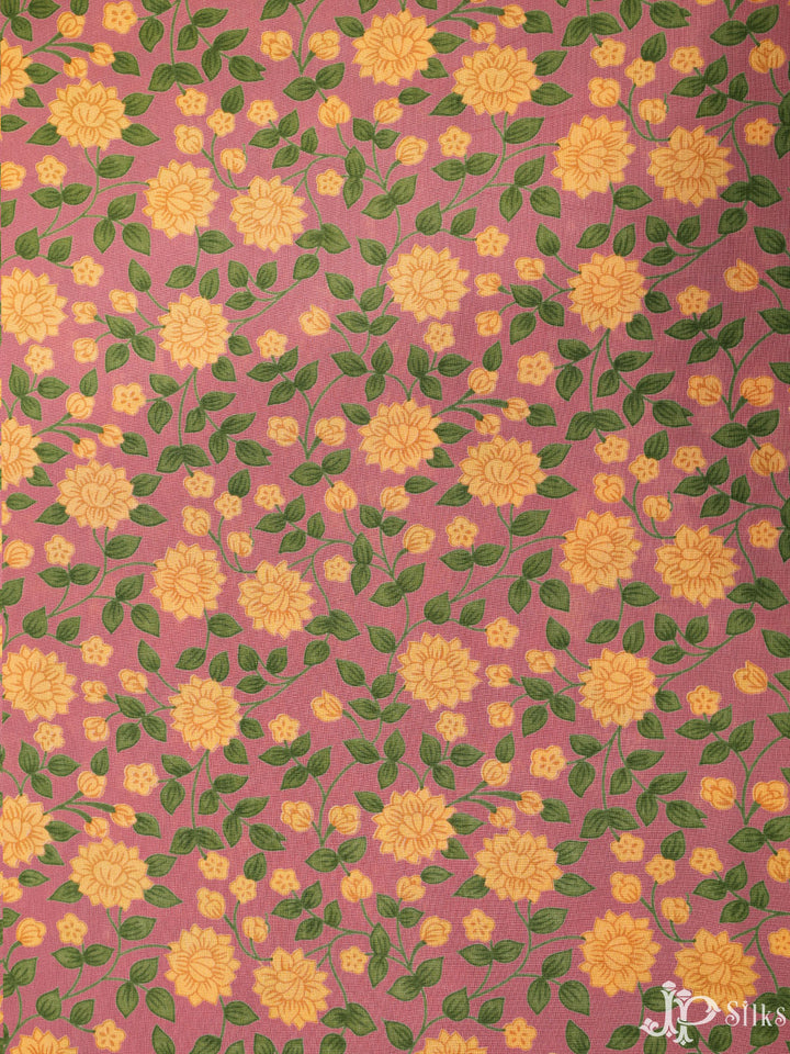 Rose Pink and Yellow Cotton Fabric - A7950 - View 1