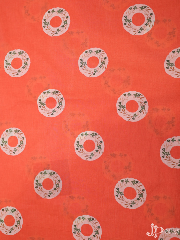 Coral orange Cotton Fabric - A5951 - View 1