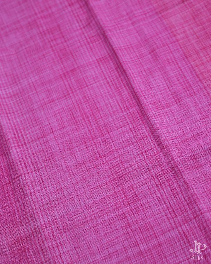 Pink Cotton Saree -D1090 - View 3