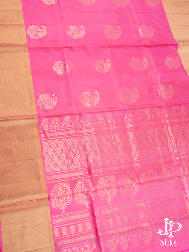 Pink Soft SIlk Saree - D5990 - VIew 4