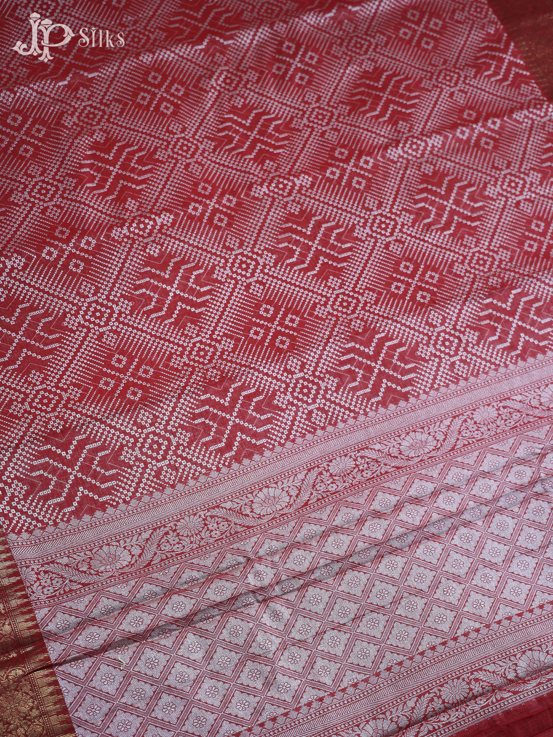 Red Kota Fancy Saree - E804 - View 2