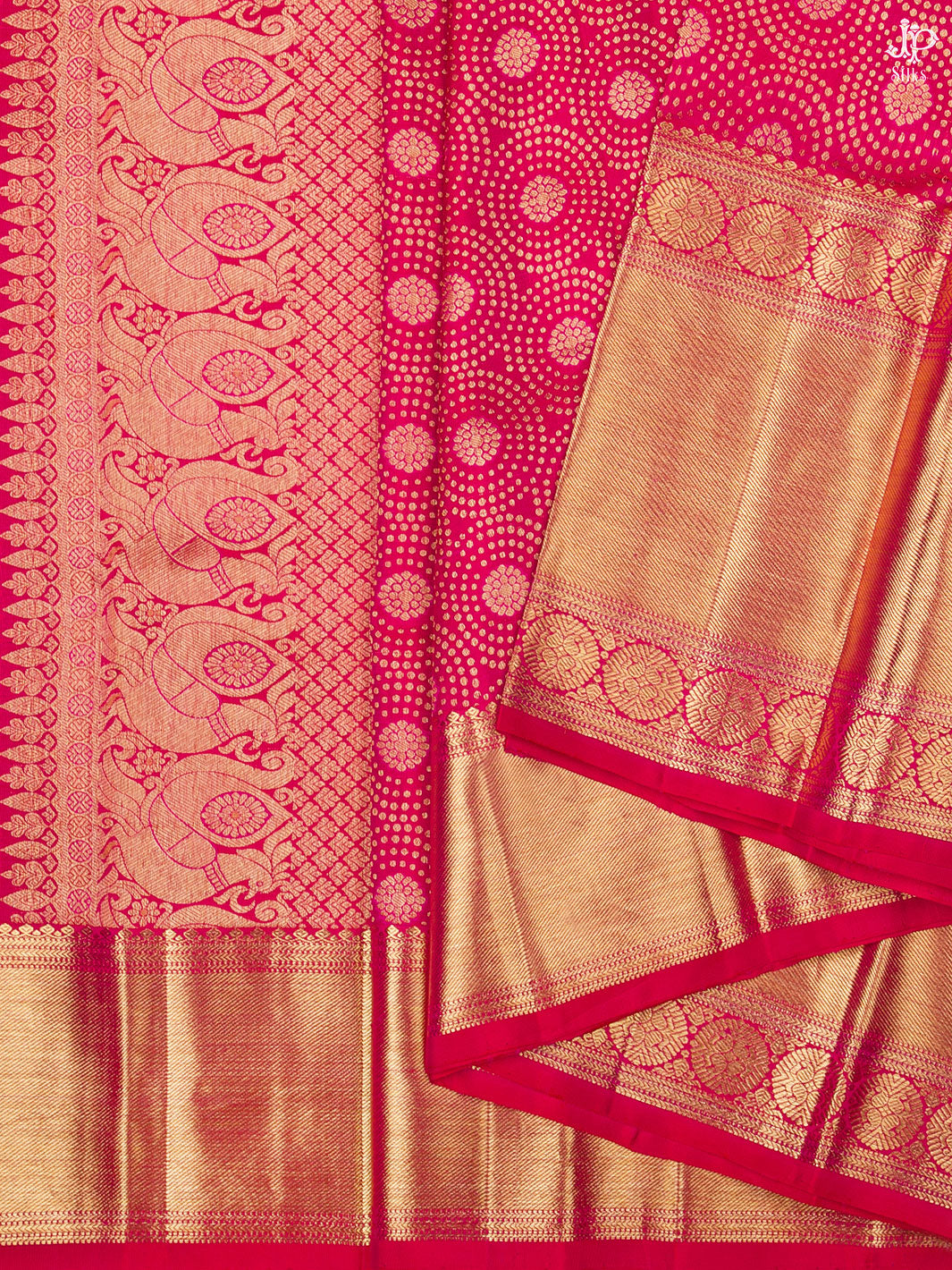 Rani Pink Kanchipuram Silk Saree - A341 - View 5