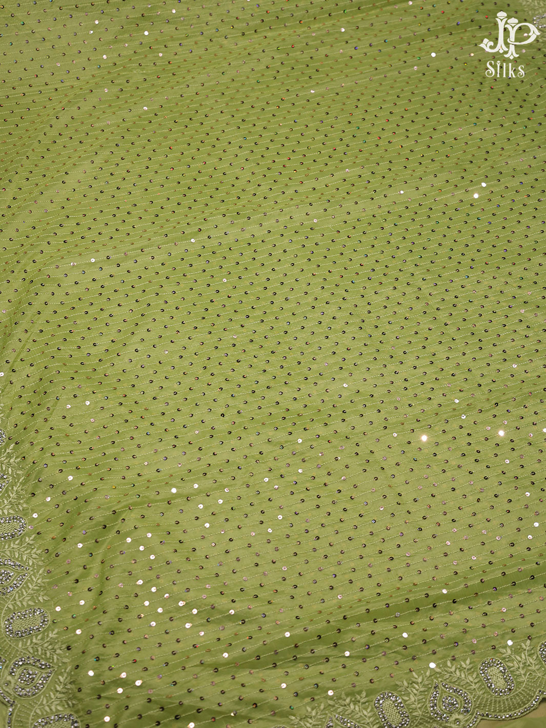 Pista Green Organza Fancy Saree - D5466 - View 3