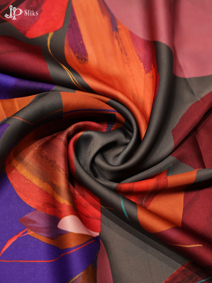 Multicolor Digital Printed Crepe Fabric - E3316