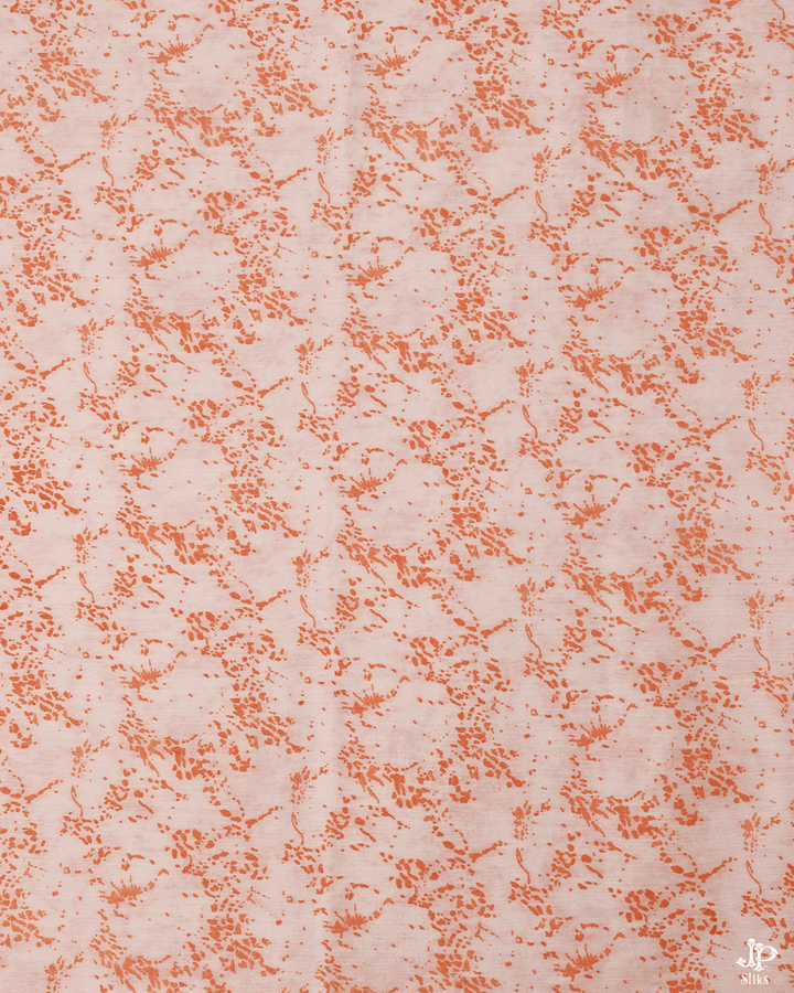 Peach Unstitched Chudidhar Material - D6645 - View 2