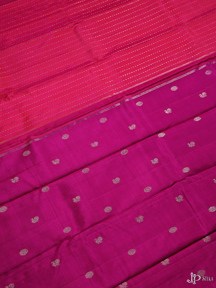 Reddish Pink Kanchipuram Silk Saree - A950 - View 5