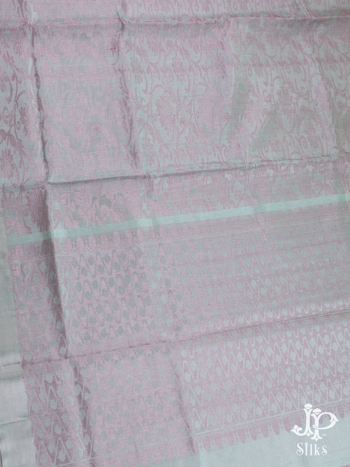 Grey and Pink Soft Silk Saree - D2244 - View 4