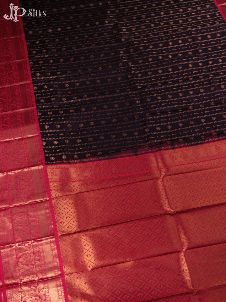 Grape Vine And Pink Art Silk Saree - F2679
