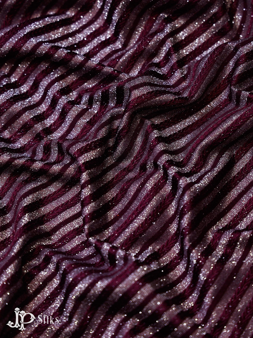 Maroon Shimmer Fabric - E4161 - View 2