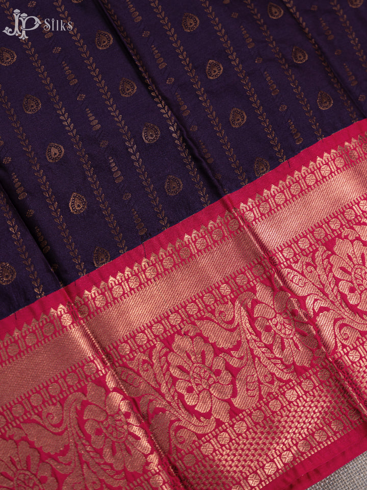 Grape Vine And Pink Art Silk Saree - F2679