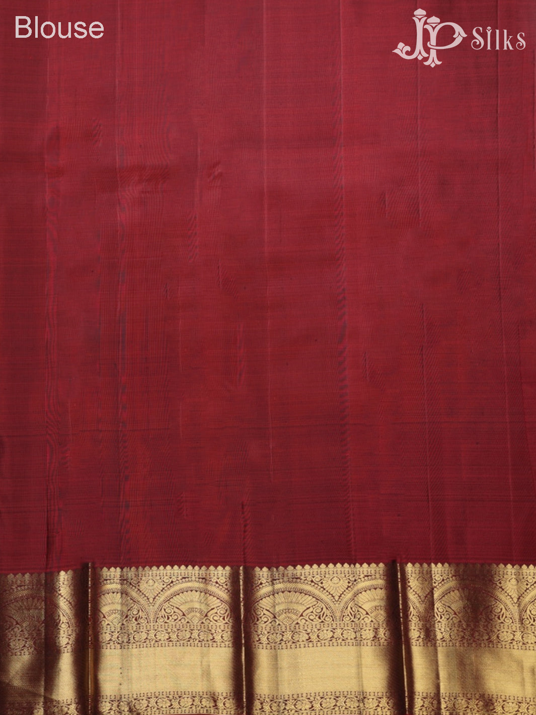 Ash and Maroon Kanchipuram Silk Saree - A1357