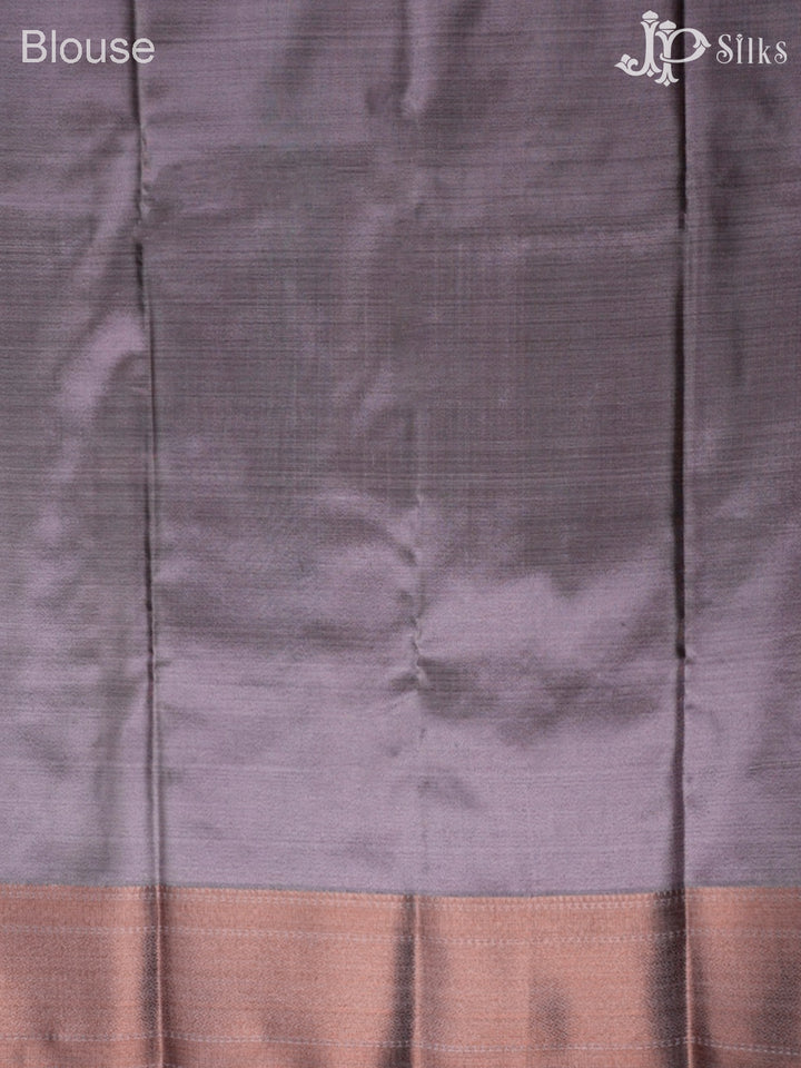 Light Baby Pink And Grey Art Silk Saree - F2918