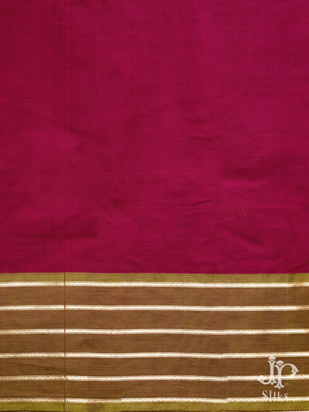 Maroon and Olive Green Kanchi Cotton Saree - D9749 - View 3
