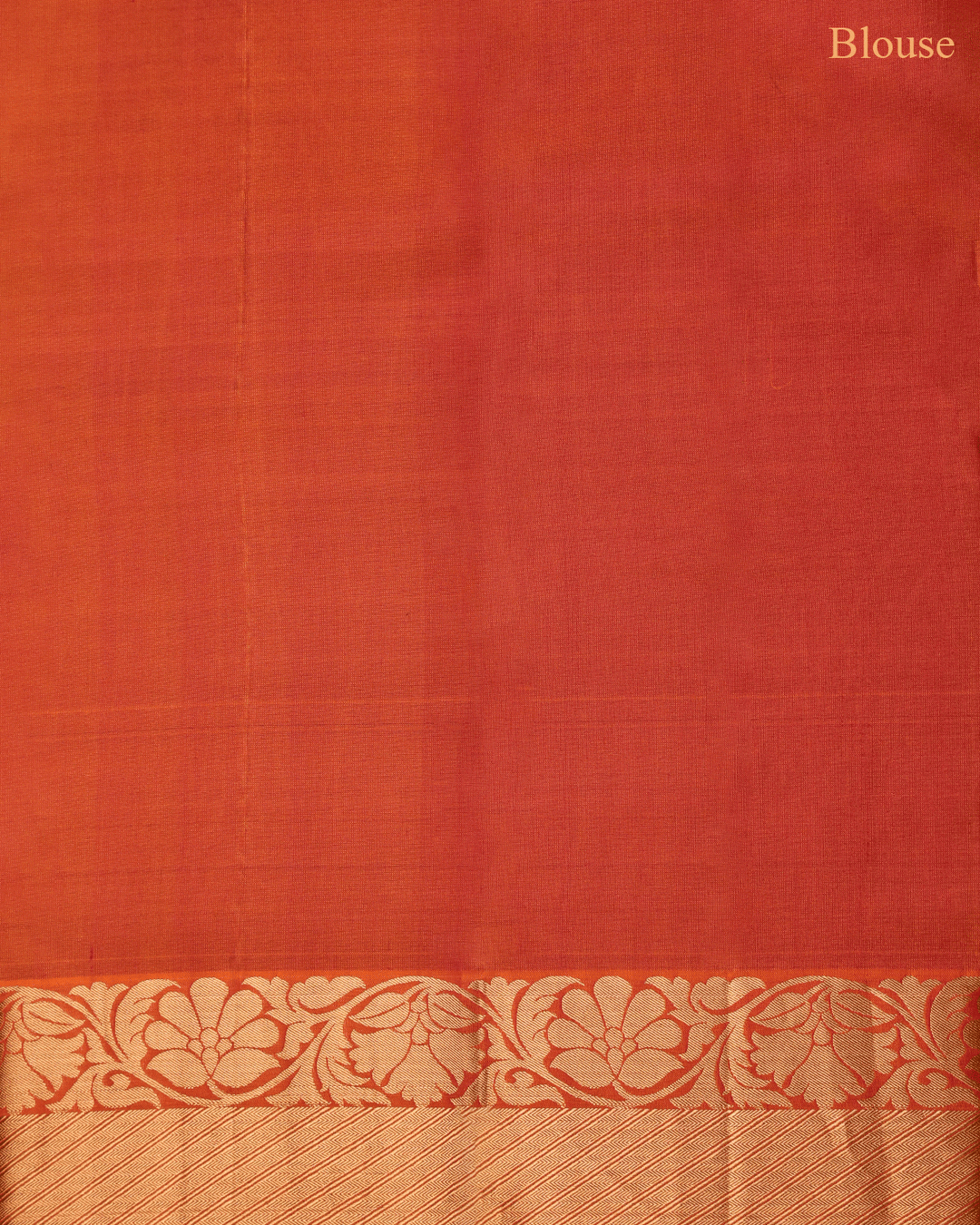 Dark Blue and Orange Kanchipuram Silk Saree - C1190 - View 3