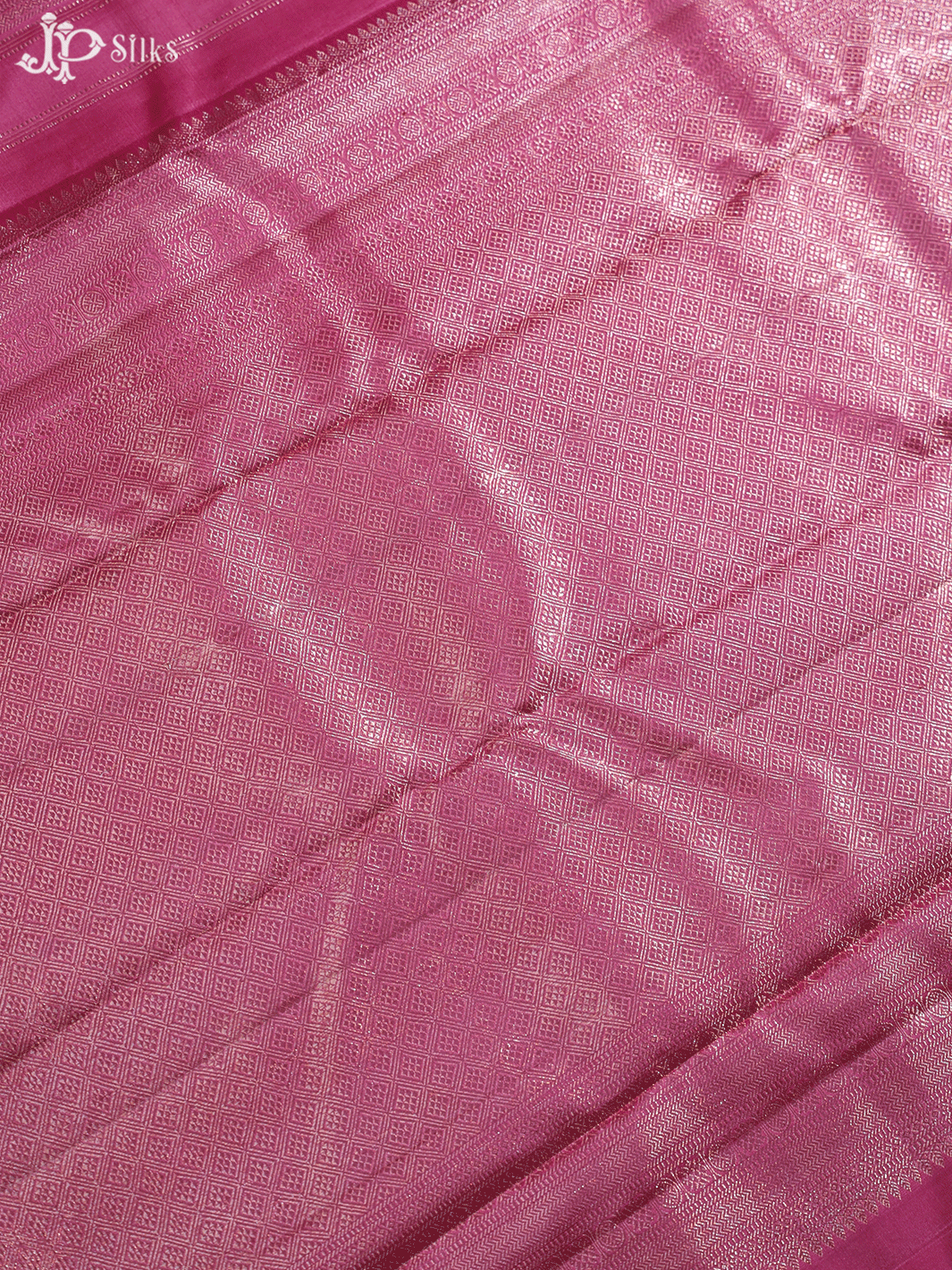 Pink Silver Zari Kanchipuram Silk Saree - E5214 - View 5