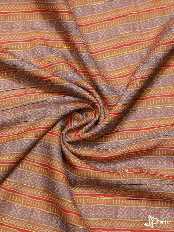Multicolor Digital Printed Munga cotton Fabric - E3318 - View 4