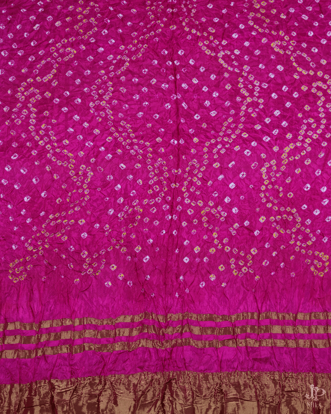 Rani Pink and Off - White Unstitched Chudidhar Material - D7101 - View 5