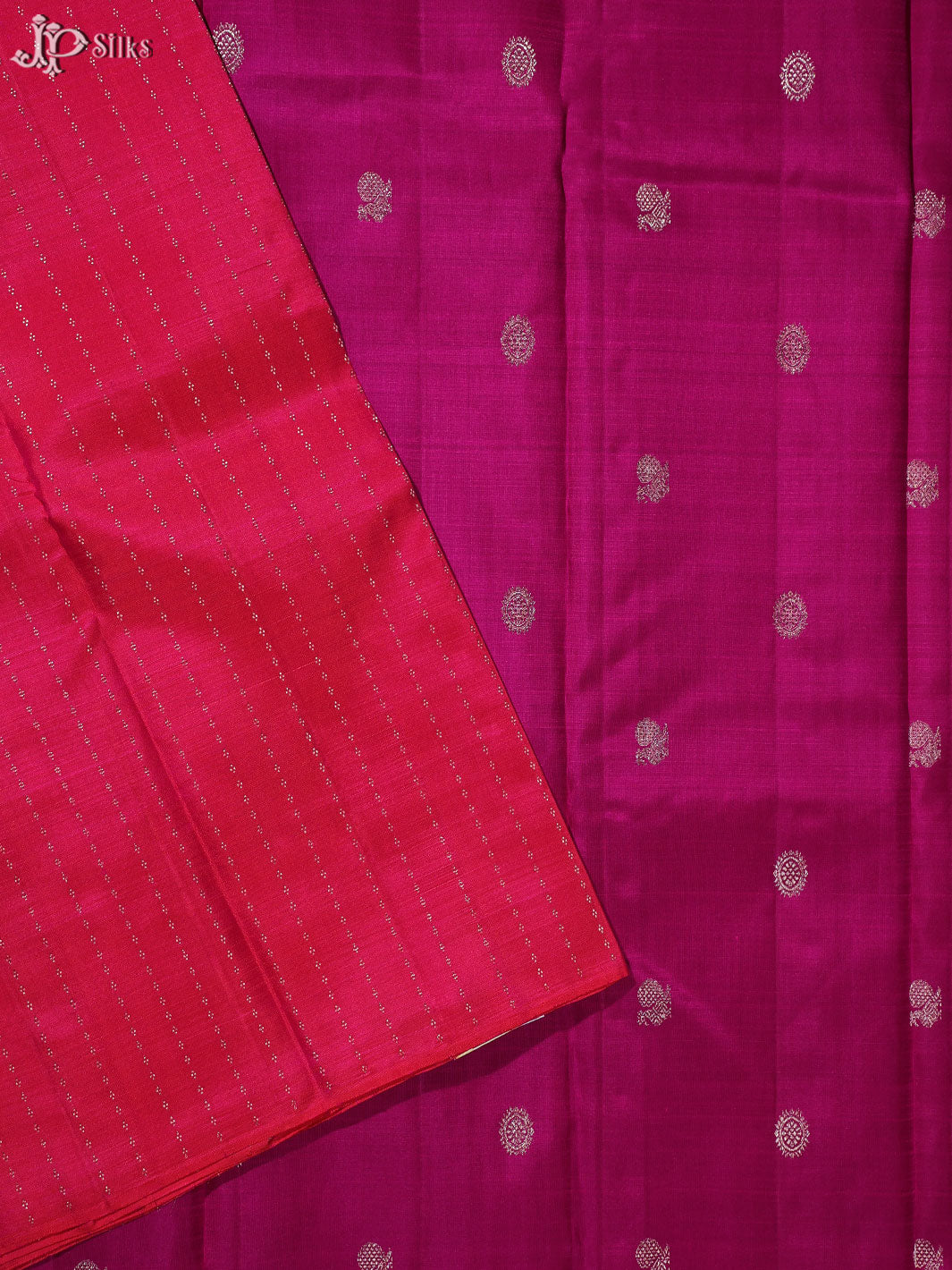 Reddish Pink Kanchipuram Silk Saree - A950- View 4