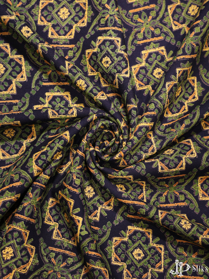 Multicolor Digital Printed Cotton Fabric - A7947 - View 3