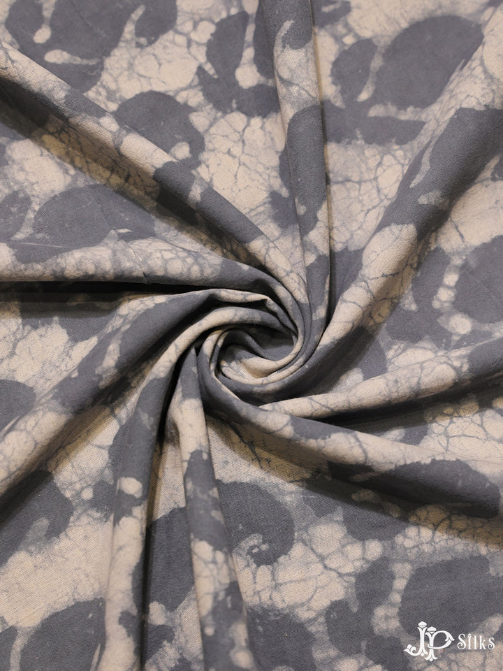 Grey Mango Motif Cotton Fabric - D286 - View 3