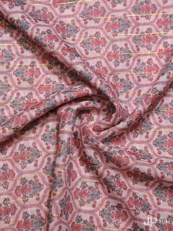 Onion Pink  Digital Printed Munga Cotton Fabric - E3322 - View 3
