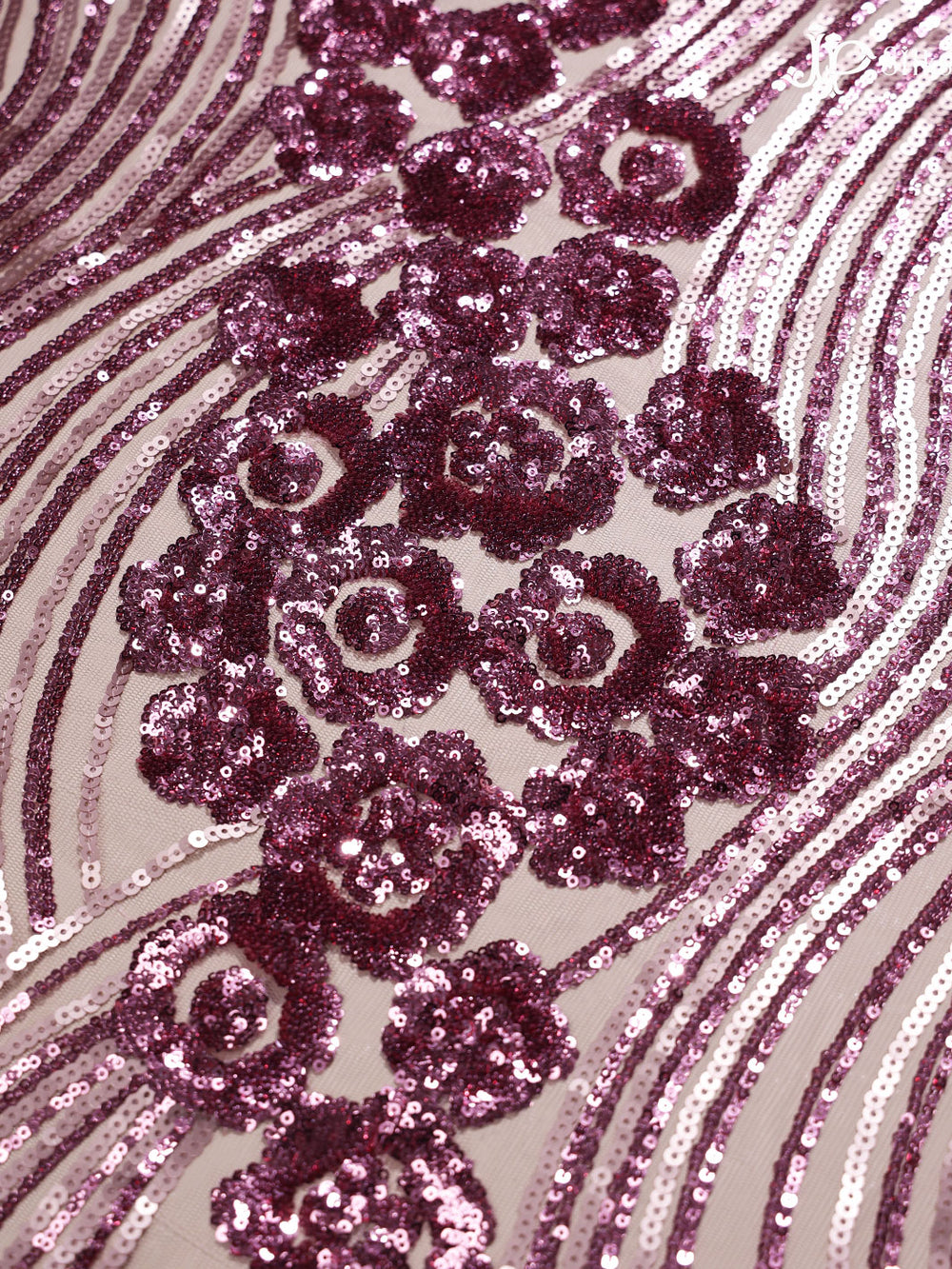 Rose Pink Net Fabric - E4192 - View 1