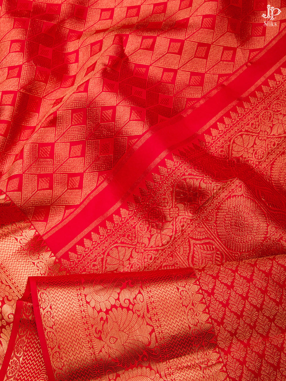 Red Kanchipuram Silk Saree - D7922 – JP Silks