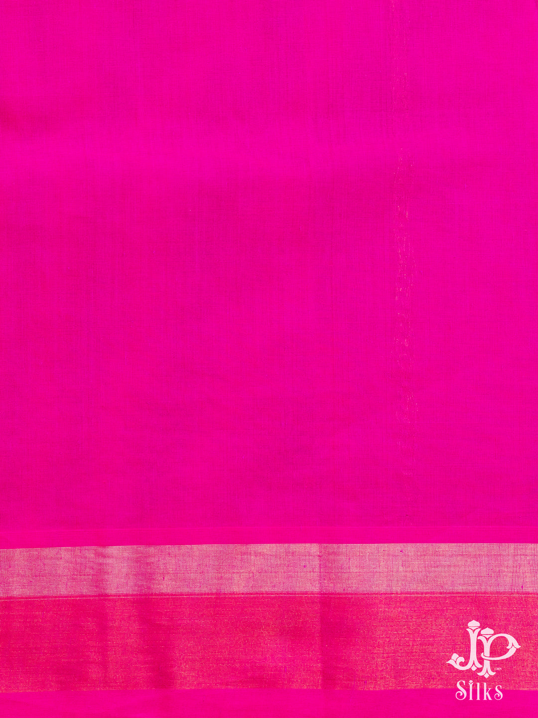 Rani Pink Cotton Saree - D2465 - VIew 3